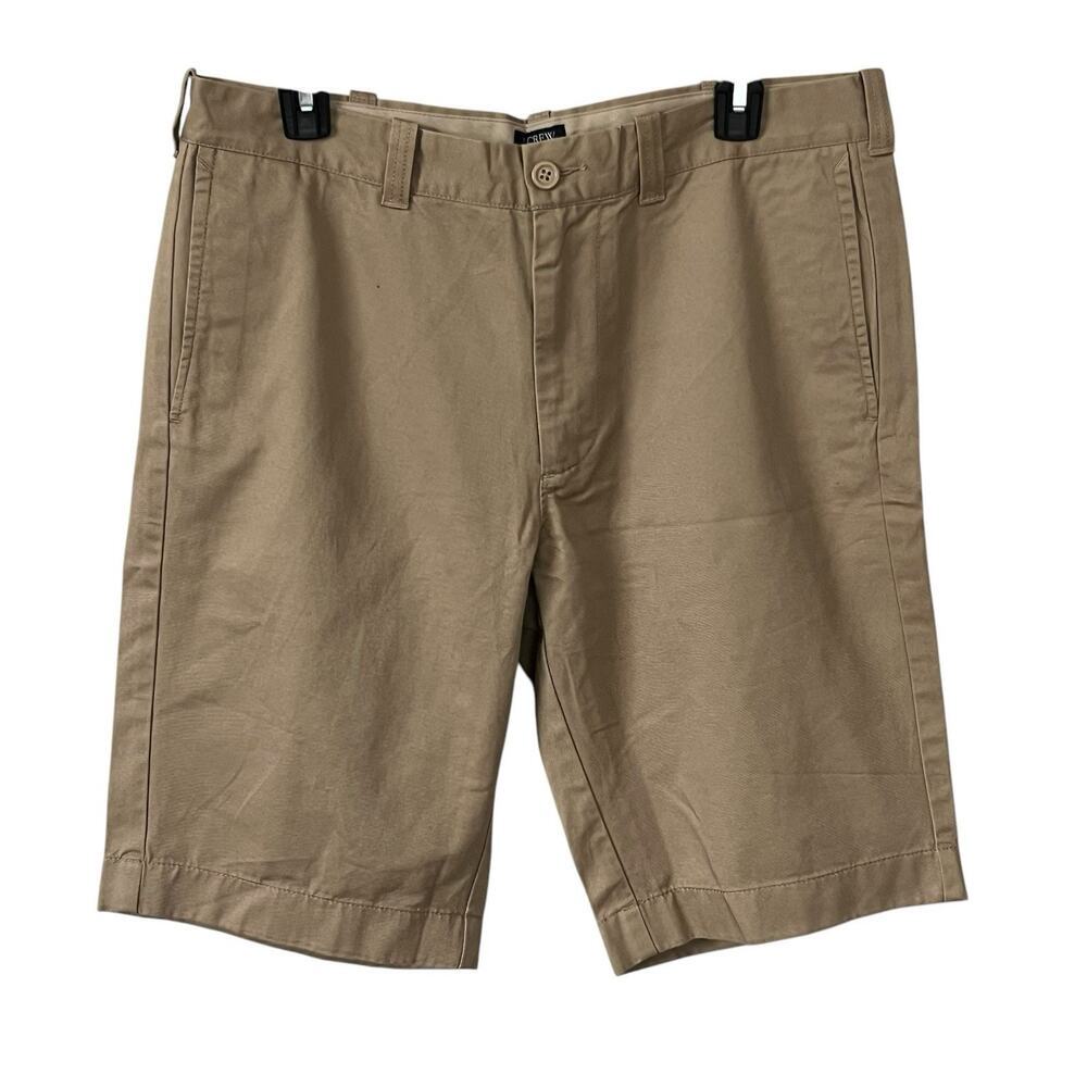 J. Crew Factory 11" Rivington Shorts Men’s Size 33 W Broken-In 100% Cotton Khaki